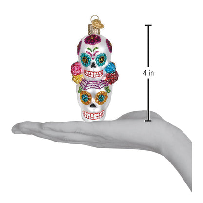 Old World Christmas Dia De Los Muertos Stacking Skulls Halloween Ornament