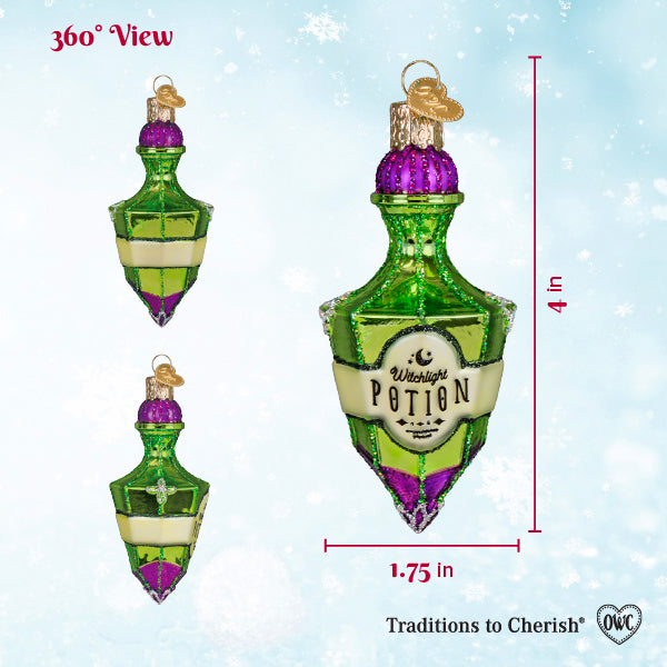 Old World Christmas Potion Bottle Halloween Ornament