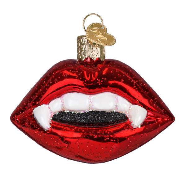 Old World Christmas Vampire Lips Halloween Ornament