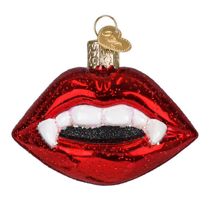 Old World Christmas Vampire Lips Halloween Ornament