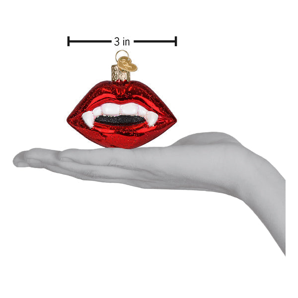 Old World Christmas Vampire Lips Halloween Ornament