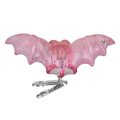 Old World Christmas Shimmering Pink Bat Halloween Ornament