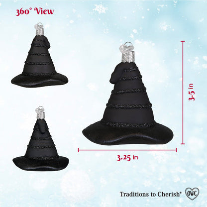 Old World Christmas The Green Witch's Hat Halloween Ornament
