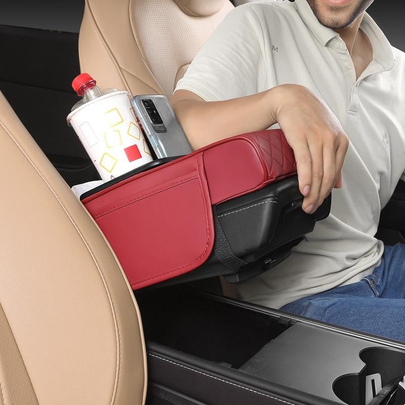 Multifunctional PU Leather Car Armrest Box Mat