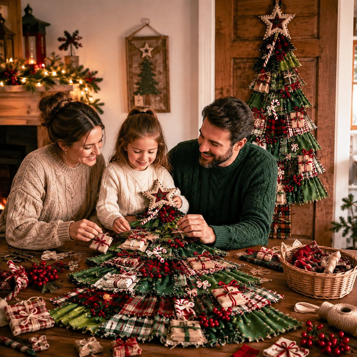 🎄Beginner-Friendly DIY Oversized Patchwork Christmas Tree Door Hanging Kit | Complete Kit with All Tools & Step-by-Step Guide Included