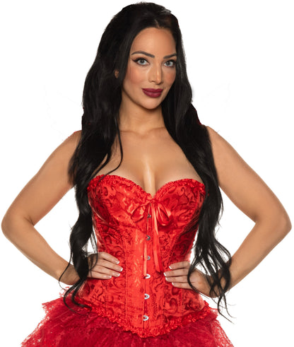 Ribbon Lace Brocade Corset Top | NYC Corset Shop | Steampunk & Burlesque Corset