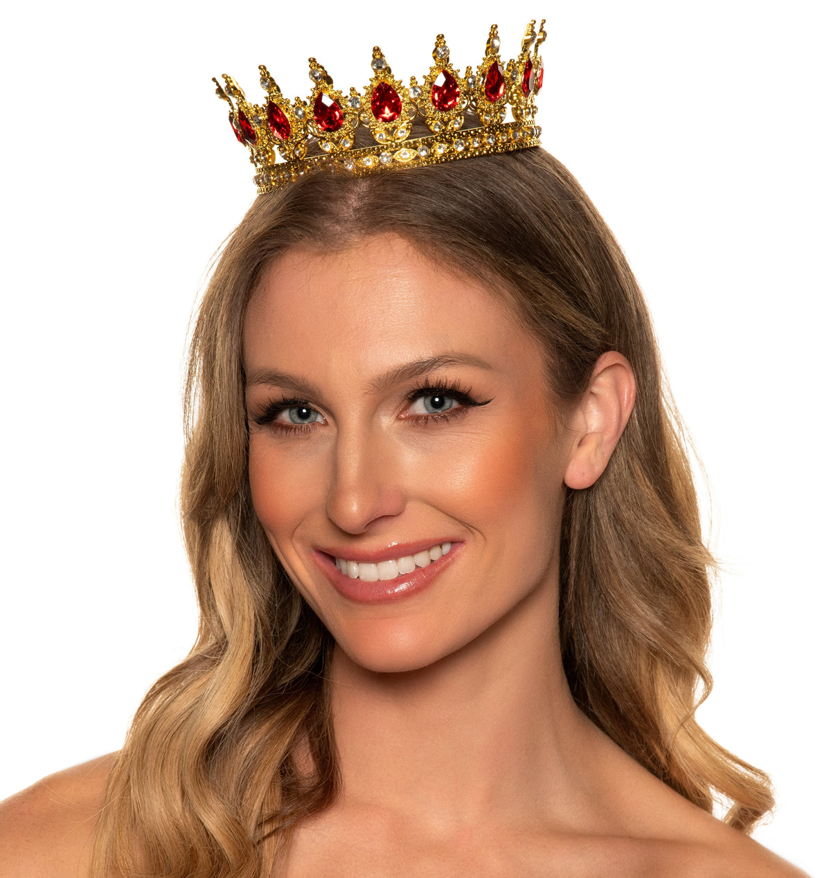 Bejeweled Golden Queen's Crown | NYC Costume Hat | Costume Headwear Shop