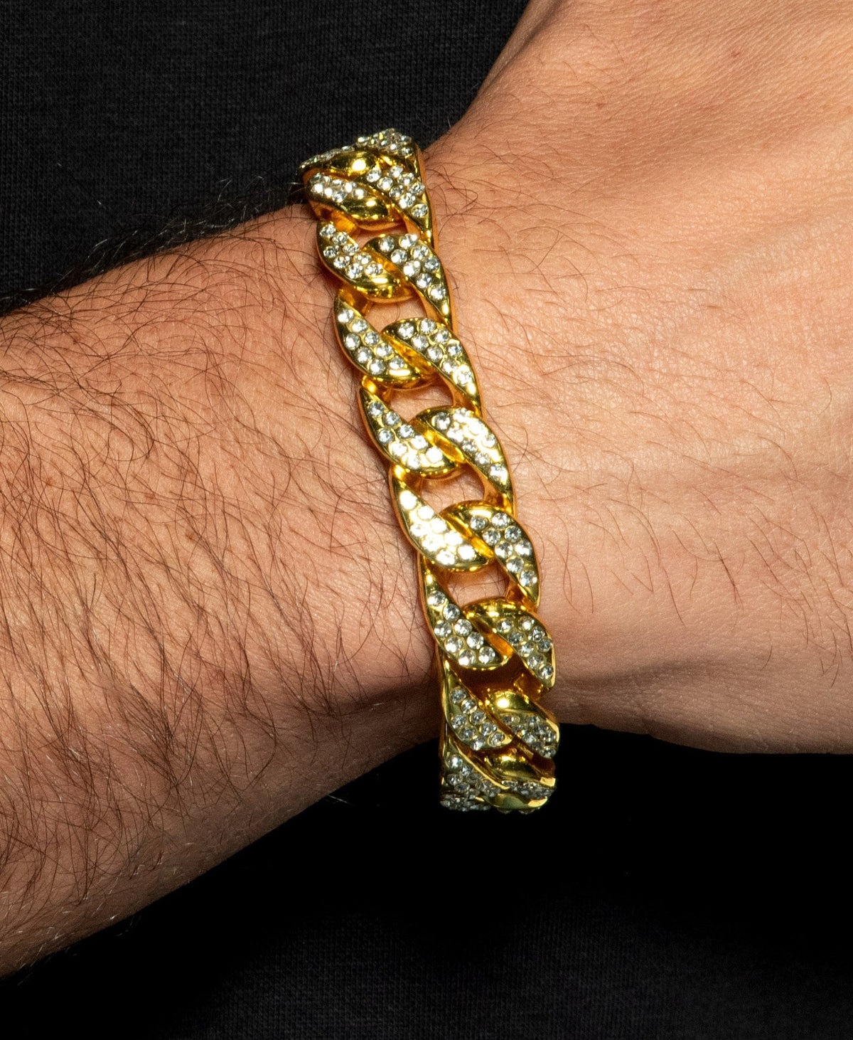 Gold Cuban Link Men's Bracelet | Costume Jewelry NYC | Statement Jewelry