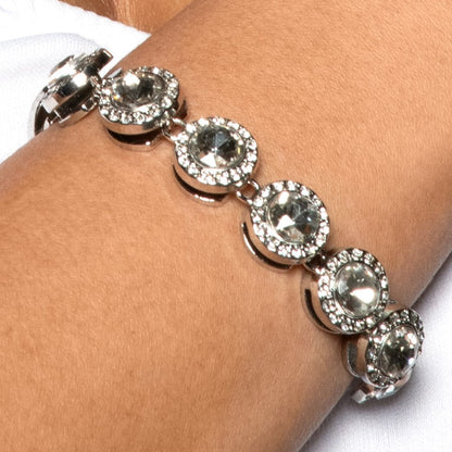 Clear Rhinestone Jeweled Bracelet | Costume Jewelry NYC | Statement Jewelry