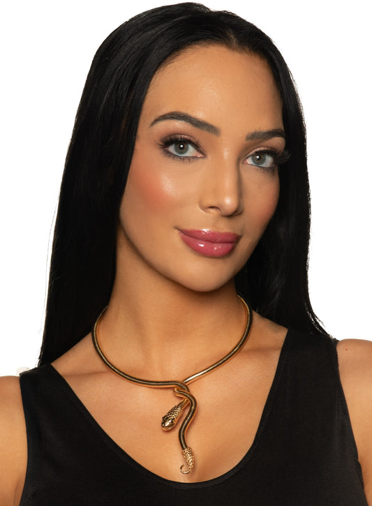 Gold Rattlesnake Necklace | Costume Jewelry NYC | Statement Jewelry