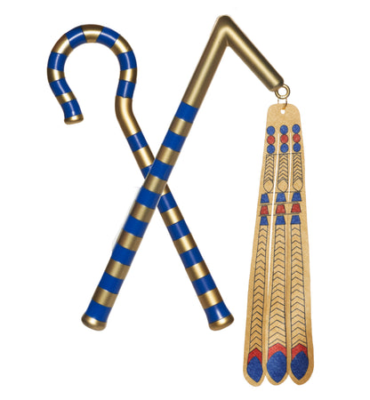 Egyptian Crook & Flail Set | Costume Weapon Prop | NYC Cosplay Shop