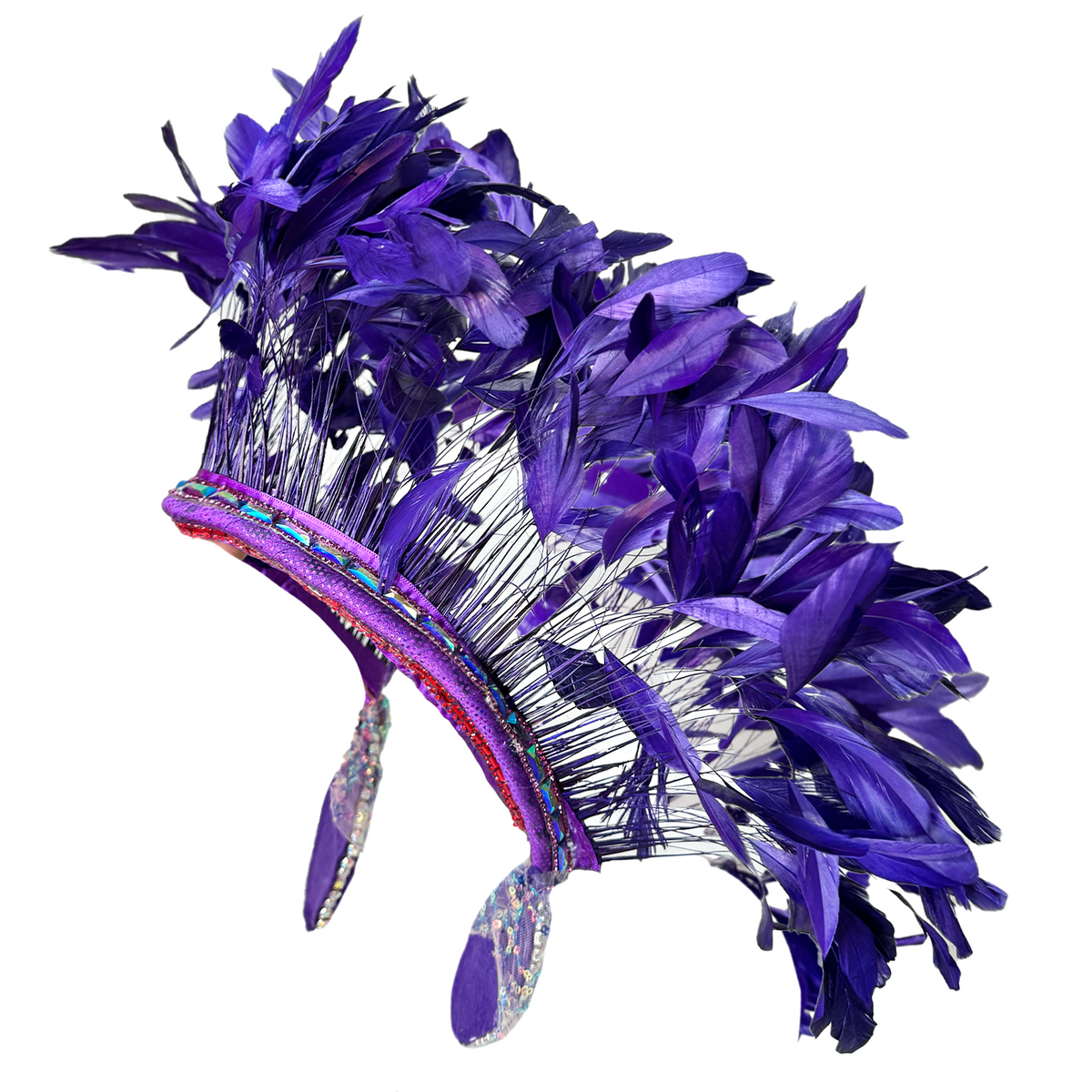 Royal Feather Carnival Neck Piece by Abraham Poderoso | NYC Costume Shop | Halloween & Cosplay Store