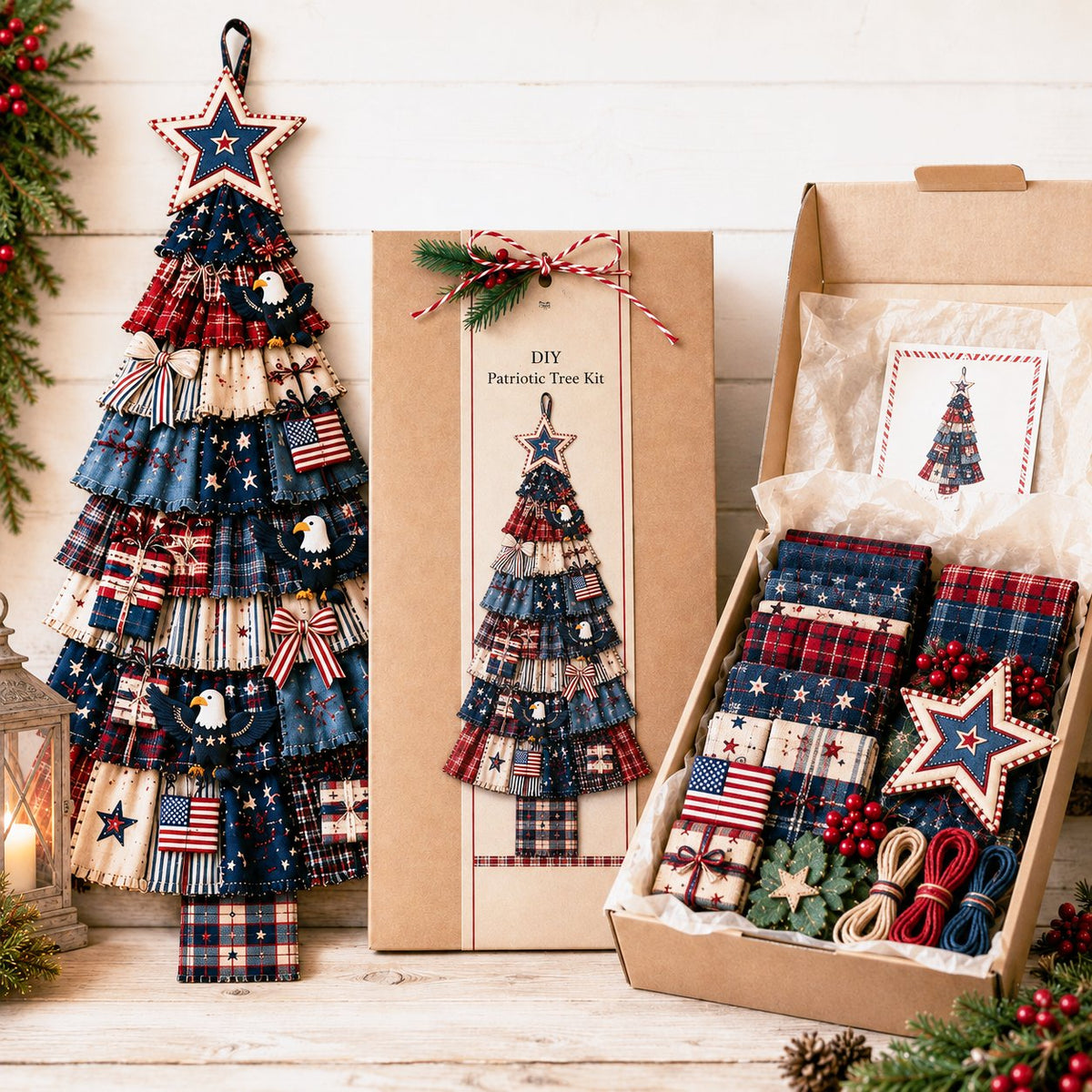 🎄Beginner-Friendly DIY Oversized Patchwork Christmas Tree Door Hanging Kit | Complete Kit with All Tools & Step-by-Step Guide Included