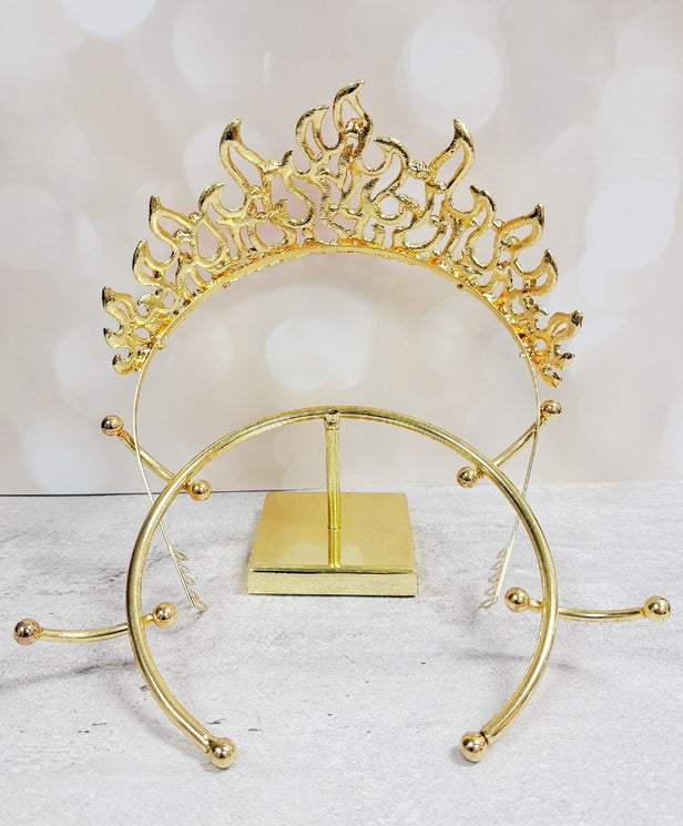 Men's Fleur De Lis Crown W/ Yellow Gemstones | NYC Costume Hat | Costume Headwear Shop