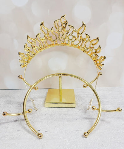 Men's Fleur De Lis Crown W/ Yellow Gemstones | NYC Costume Hat | Costume Headwear Shop