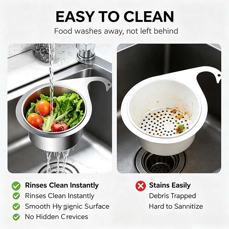 BUY 1 GET 1 FREE💧Stainless Steel Swan Sink Strainer Basket!!!🦢💧