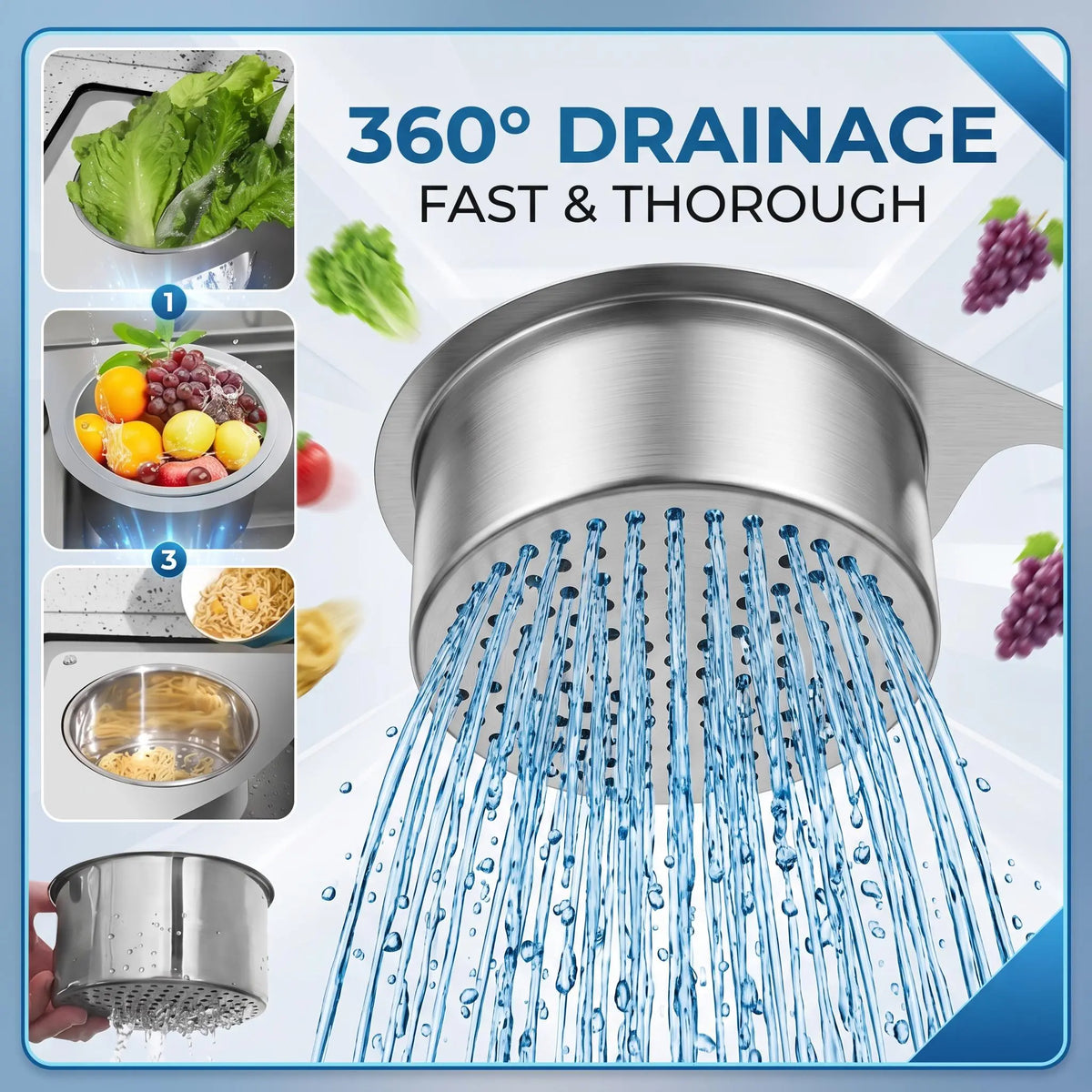BUY 1 GET 1 FREE💧Stainless Steel Swan Sink Strainer Basket!!!🦢💧