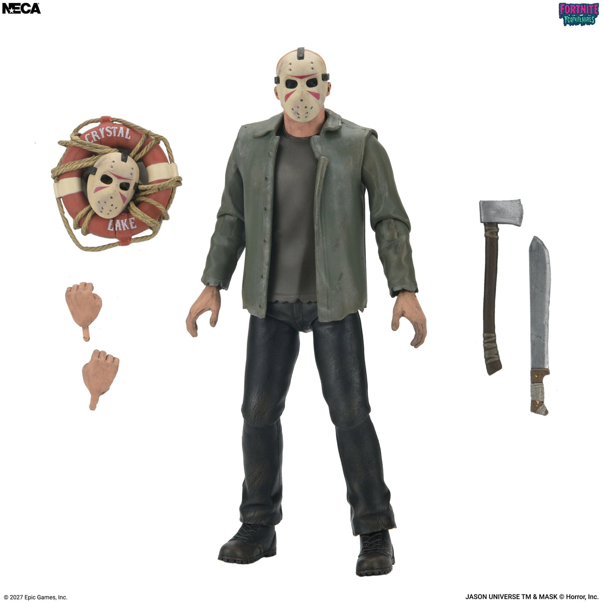 Friday the 13th X Fortnite- 7" Action Figure - Jason Voorhees | Horror Collectible Gift | NYC Halloween Store