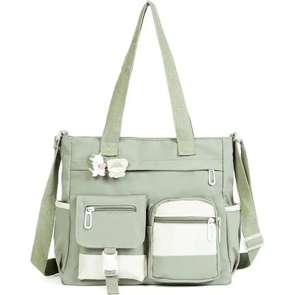 👜 Large Capacity Canvas Tote Bag – Casual Shoulder & Crossbody Bag for College, Work & Everyday Use