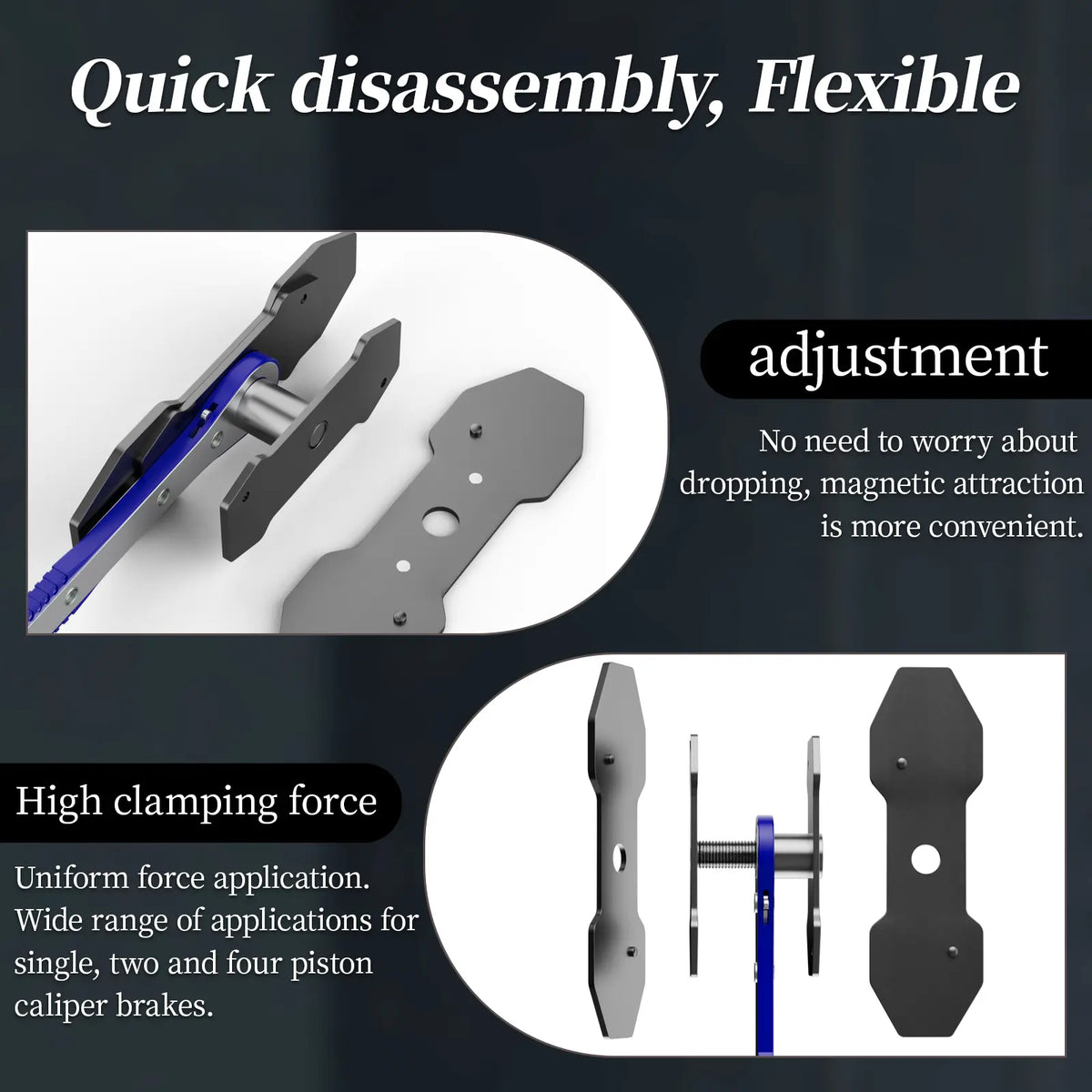 Brake Caliper Piston Press Tool – 360° Rotating Wrench