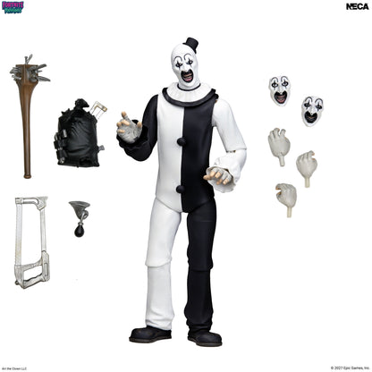 Terrifier X Fortnite - Art the Clown 7" Scale Action Figure | Horror Collectible Gift | NYC Halloween Store