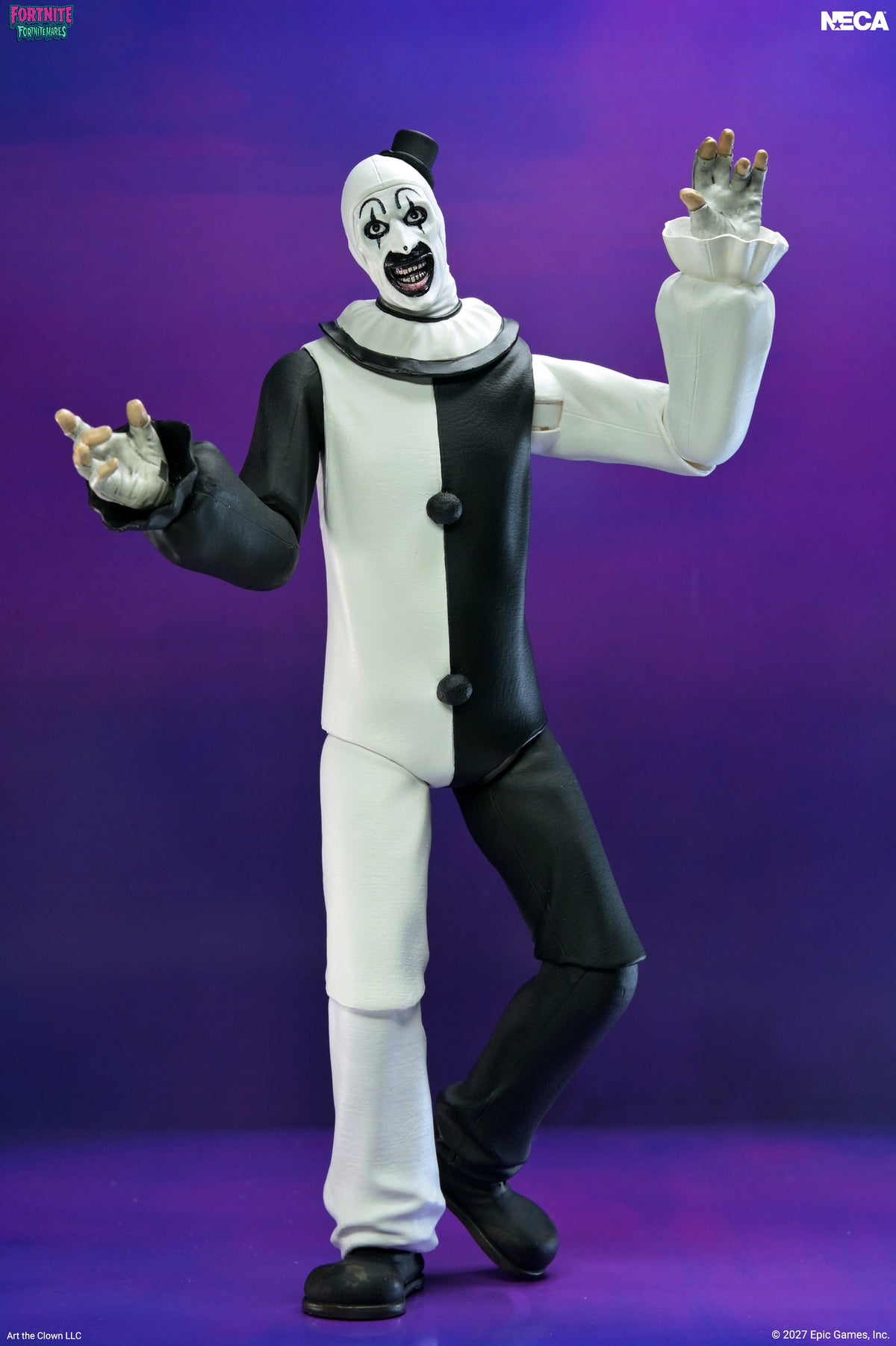 Terrifier X Fortnite - Art the Clown 7" Scale Action Figure | Horror Collectible Gift | NYC Halloween Store
