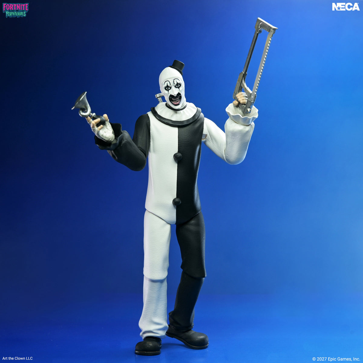 Terrifier X Fortnite - Art the Clown 7" Scale Action Figure | Horror Collectible Gift | NYC Halloween Store