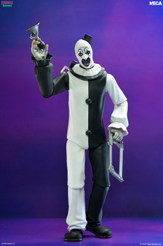 Terrifier X Fortnite - Art the Clown 7" Scale Action Figure | Horror Collectible Gift | NYC Halloween Store