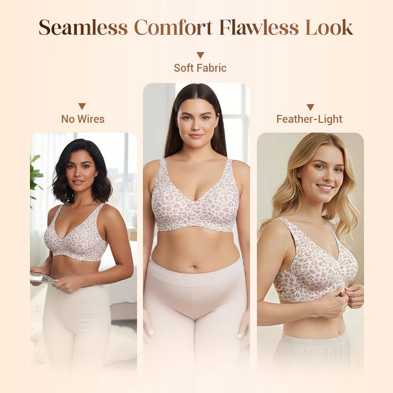 🏆Flash Sale⚡60K+ SOLD! Almost Gone💥💕Jelly Wireless Womens Comfortable Wireless Bras∣Push Up Bralettes∣Seamless Tshirts Bras∣Deep V