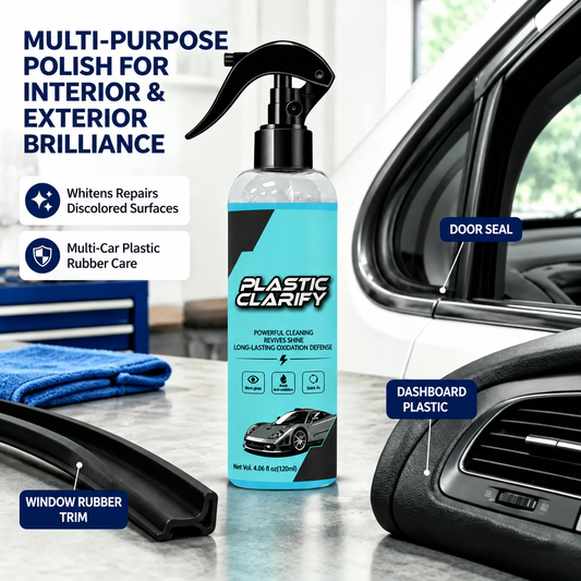 🚗 Car Plastic Restorer – Restore Faded Trim, Tires & Dashboard with Long-Lasting UV Protection