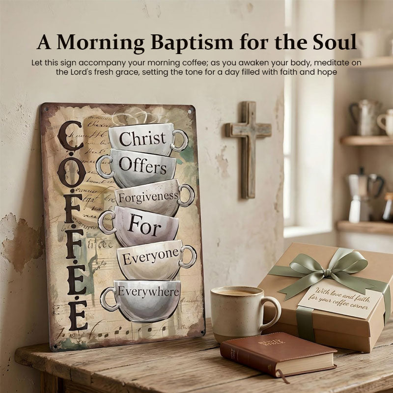 'Grace in Every Cup' Inspirational Sign ⛪ — A Timeless Message of Mercy for Your Sacred Space