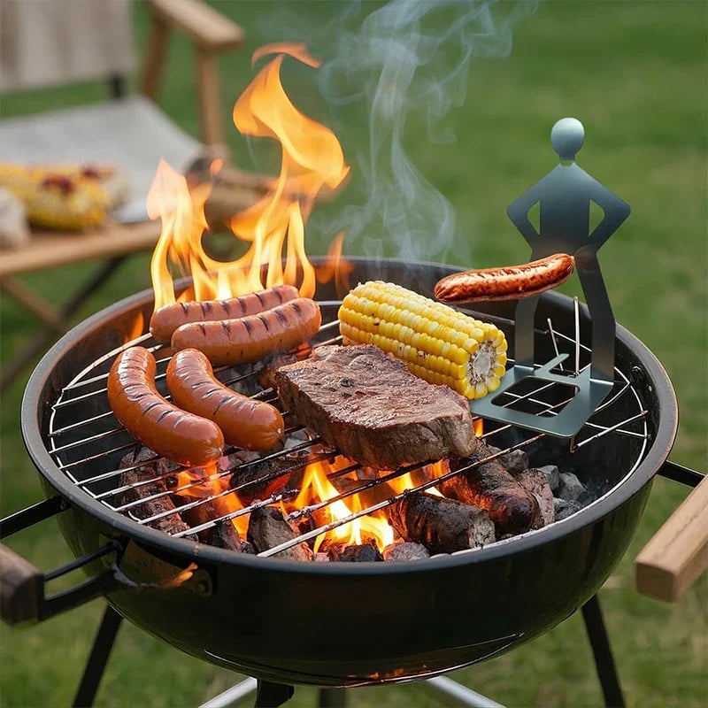 🍖Outdoor prankster Stainless Steel BBQ Sausage Holder-Buy 1 Free 1