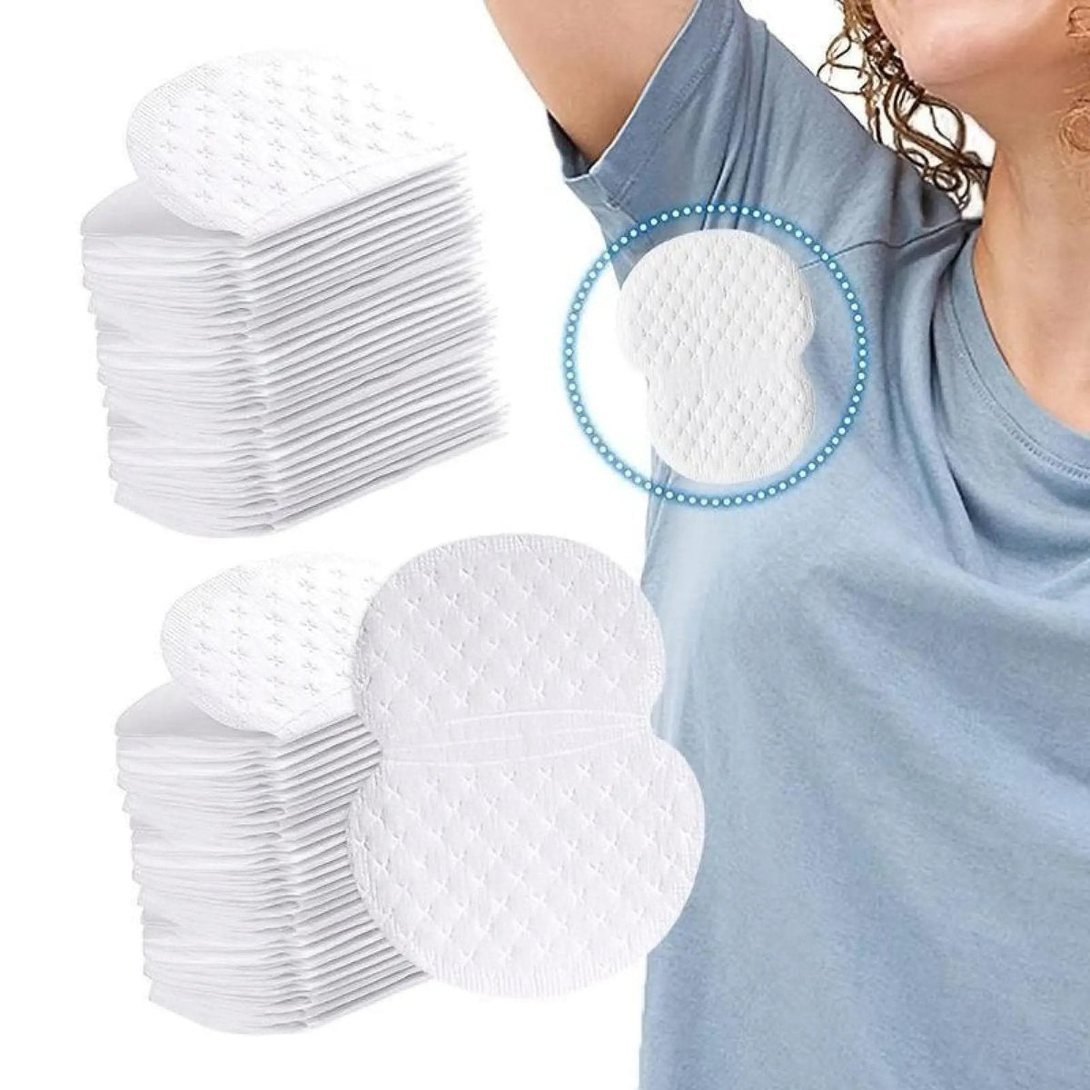 Invisible, Breathable, Disposable Underarm Sweat Pads — Daily Use, Fitness, Travel