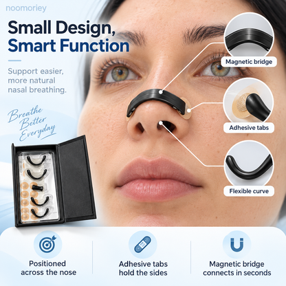 Magnetic Nasal Support Strips – External Breathing Aid for Sleep, Travel & Daily Comfort
