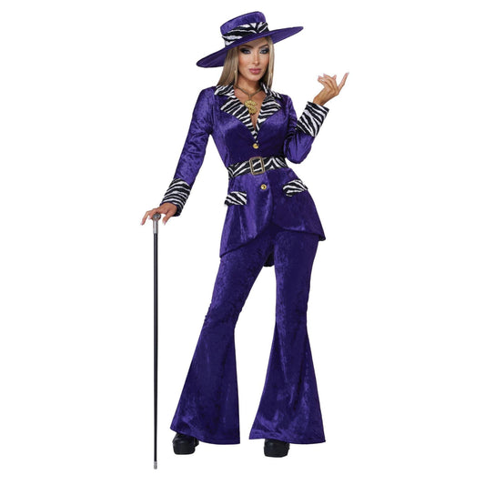 Royal Hustla Pimp Women's Costume | Womens Halloween Costume NYC | Cosplay Costume Shop