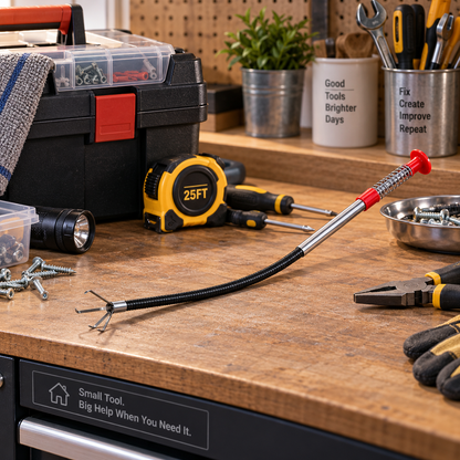🦀 Flexible 4-Claw Grabber Tool – Bendable Pickup Tool for Hard-to-Reach Spaces