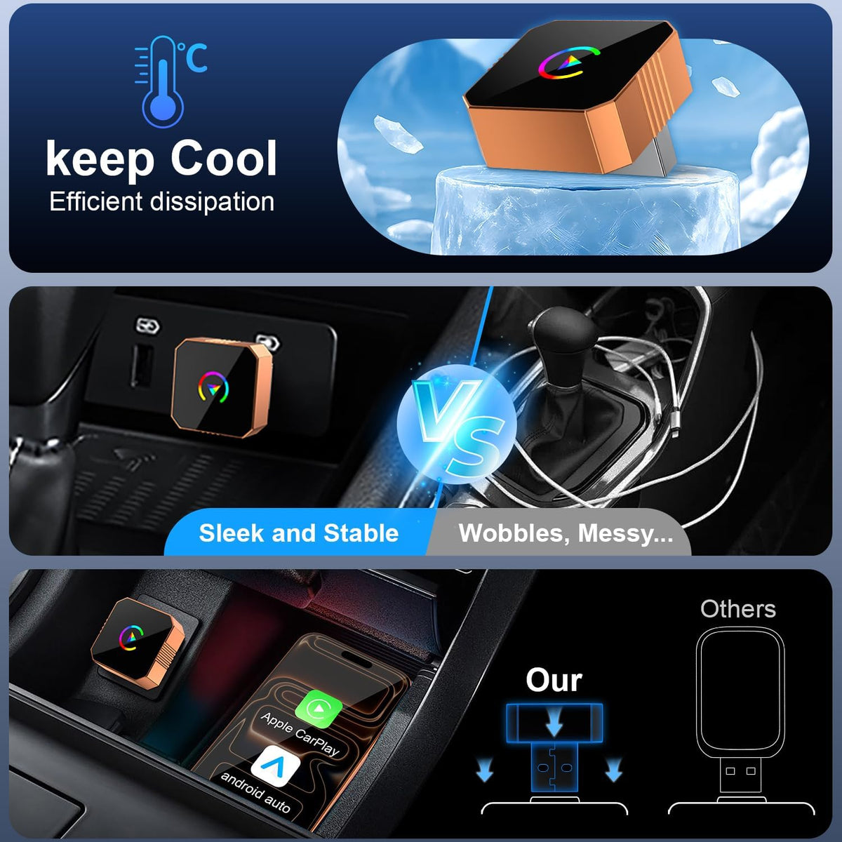 🚗 Wireless CarPlay & Android Auto Adapter – Drive Smarter, Safer & Wire-Free! 📱✨
