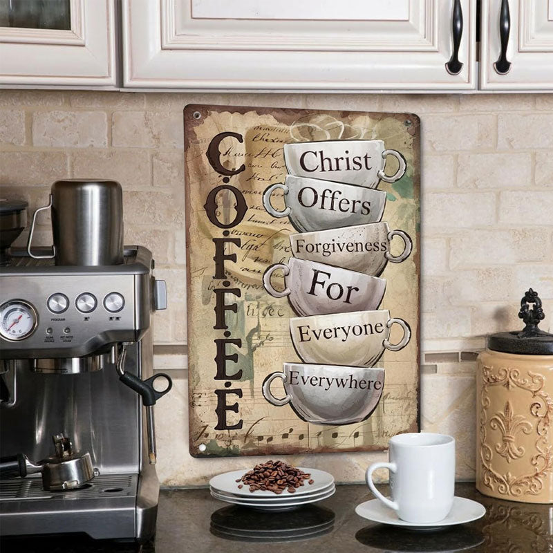 'Grace in Every Cup' Inspirational Sign ⛪ — A Timeless Message of Mercy for Your Sacred Space