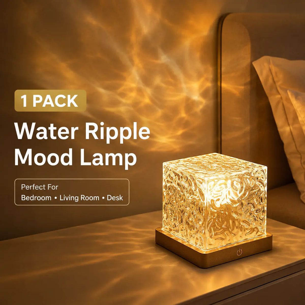 Rechargeable Wave Projector – 16 Color Shower Light, Remote Controlled & Waterproof