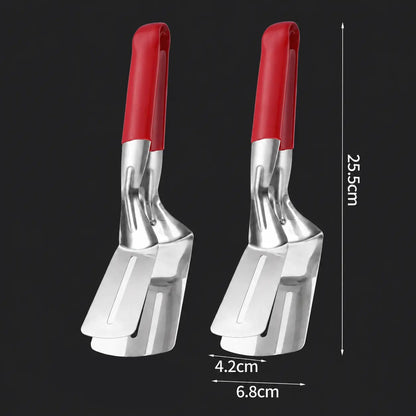 BUY 1 GET 1 FREE🍳 2-in-1 Stainless Steel Spatula Tongs – Grip, Flip & Serve