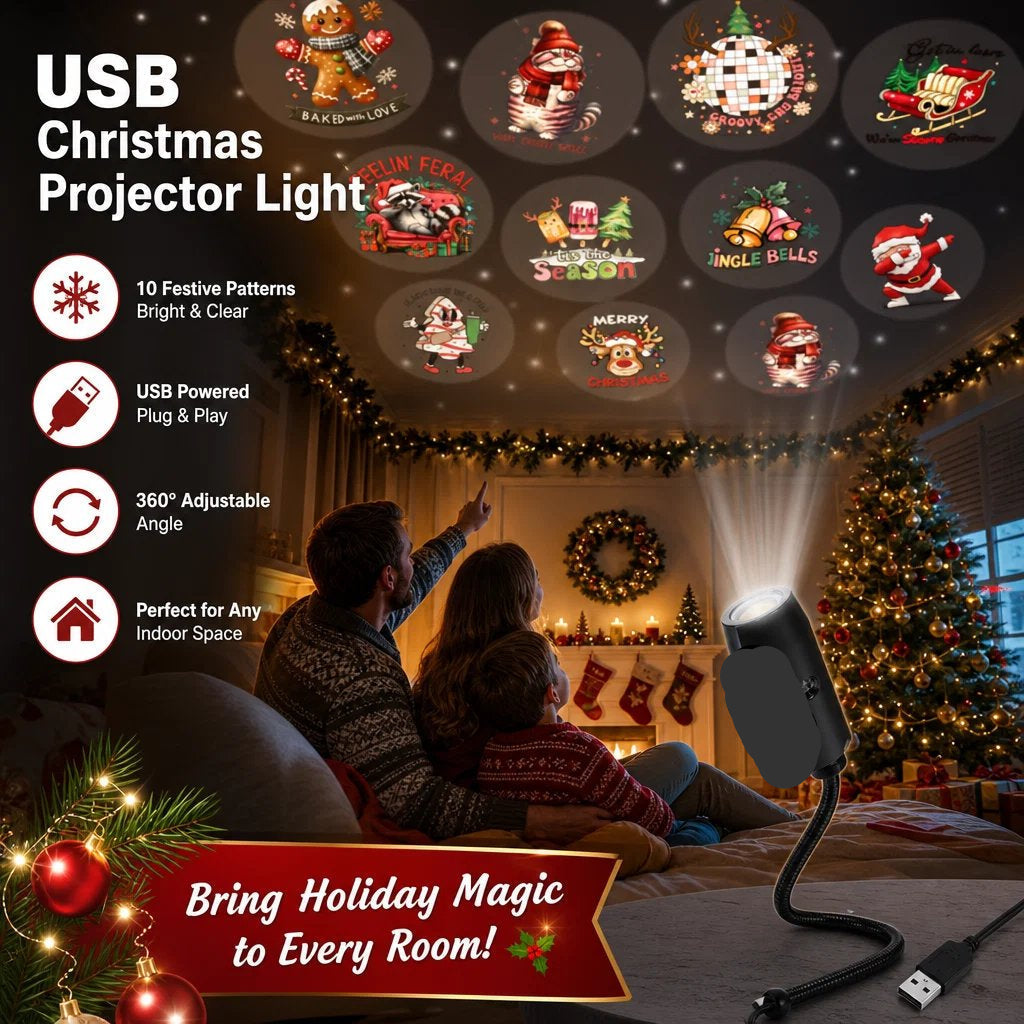 HD Christmas Scene Projector – Pick Your Perfect Festive Display (6 or 10 Scenes)
