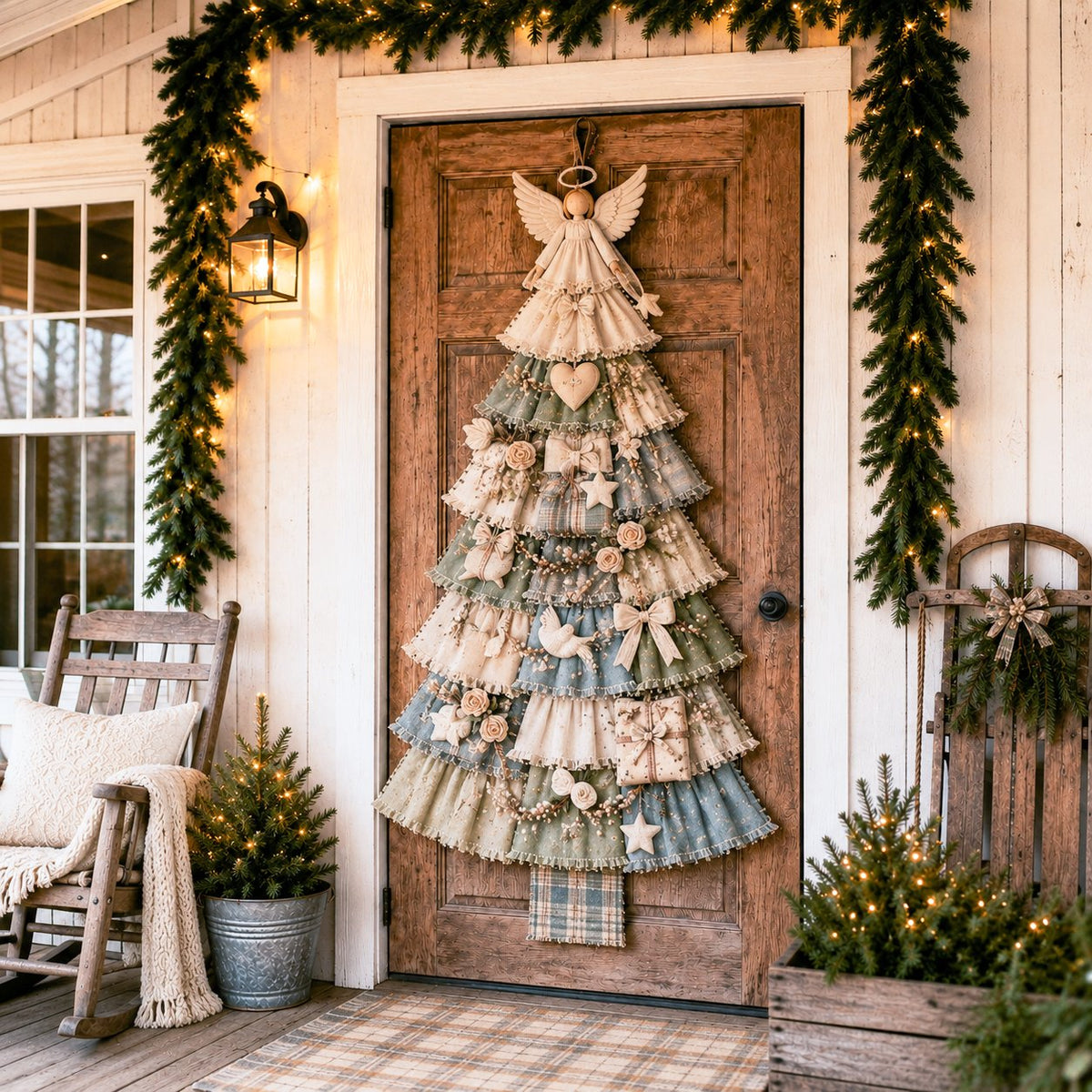 🎄Beginner-Friendly DIY Oversized Patchwork Christmas Tree Door Hanging Kit | Complete Kit with All Tools & Step-by-Step Guide Included