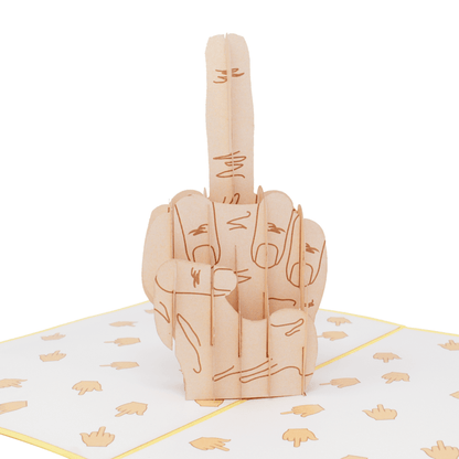 Hey, Fuck You Inappropriate 3D Greeting Card
