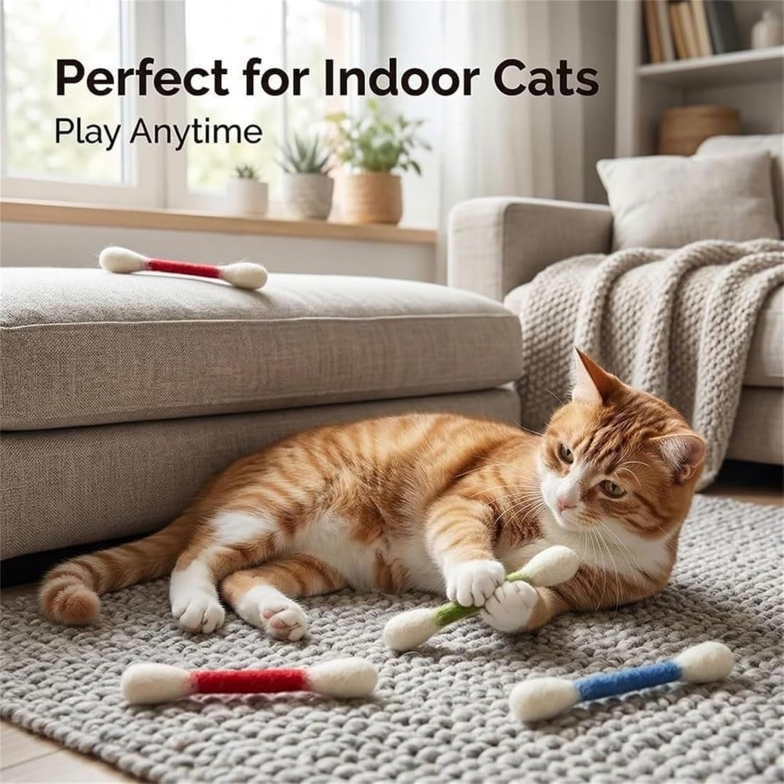 Giant Q-Tip Cat Toy-Viral Cat Chew & Play Toy🐱✨