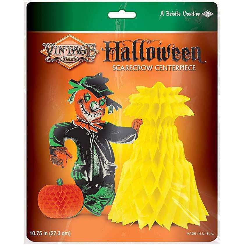 Vintage Halloween Scarecrow Centerpiece