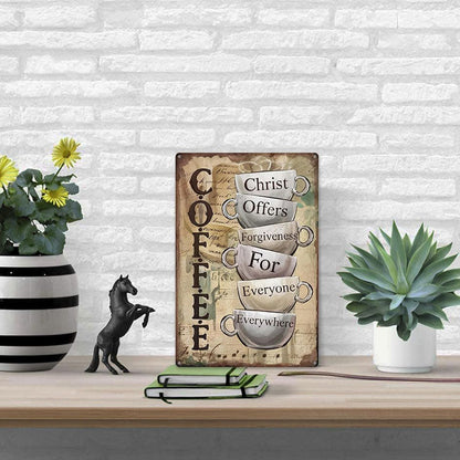 'Grace in Every Cup' Inspirational Sign ⛪ — A Timeless Message of Mercy for Your Sacred Space