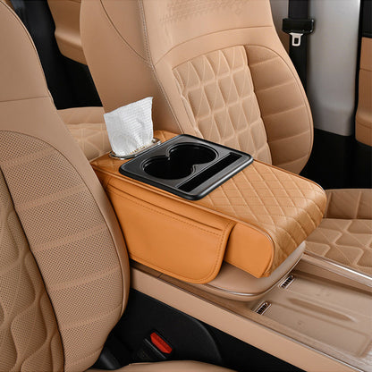Multifunctional PU Leather Car Armrest Box Mat
