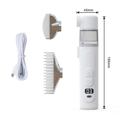🐶 Electric Pet Hair Comb – Suction & Detangling Tool, Gentle Grooming for Dogs & Cats