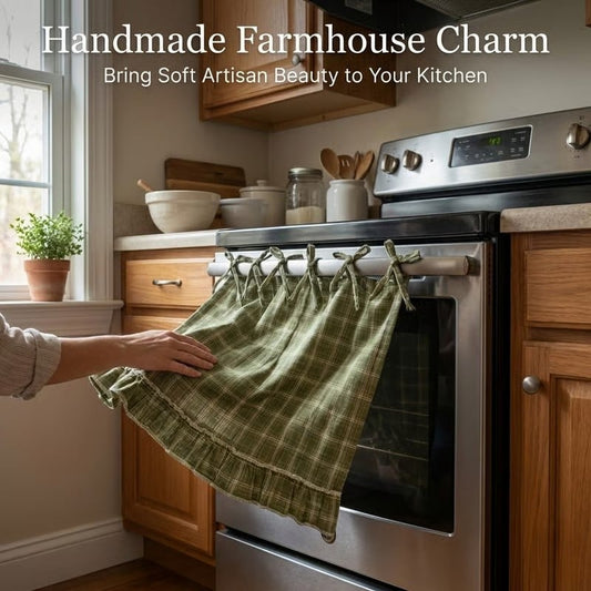 🧺 Handmade Oven Skirts | Farmhouse Kitchen Décor🔒 Heat-Resistant | 🎀 Effortless Install | ✨ Hide Clutter & Elevate Style
