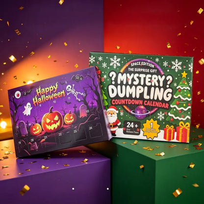 Christmas Squishy Advent Calendar Bundle | Halloween & Holiday Fidget Toy Countdown Calendars, 24 Surprise Squishies Each